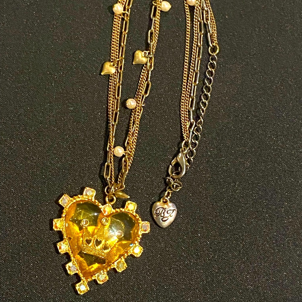Betsey Johnson Royal Heart Necklace